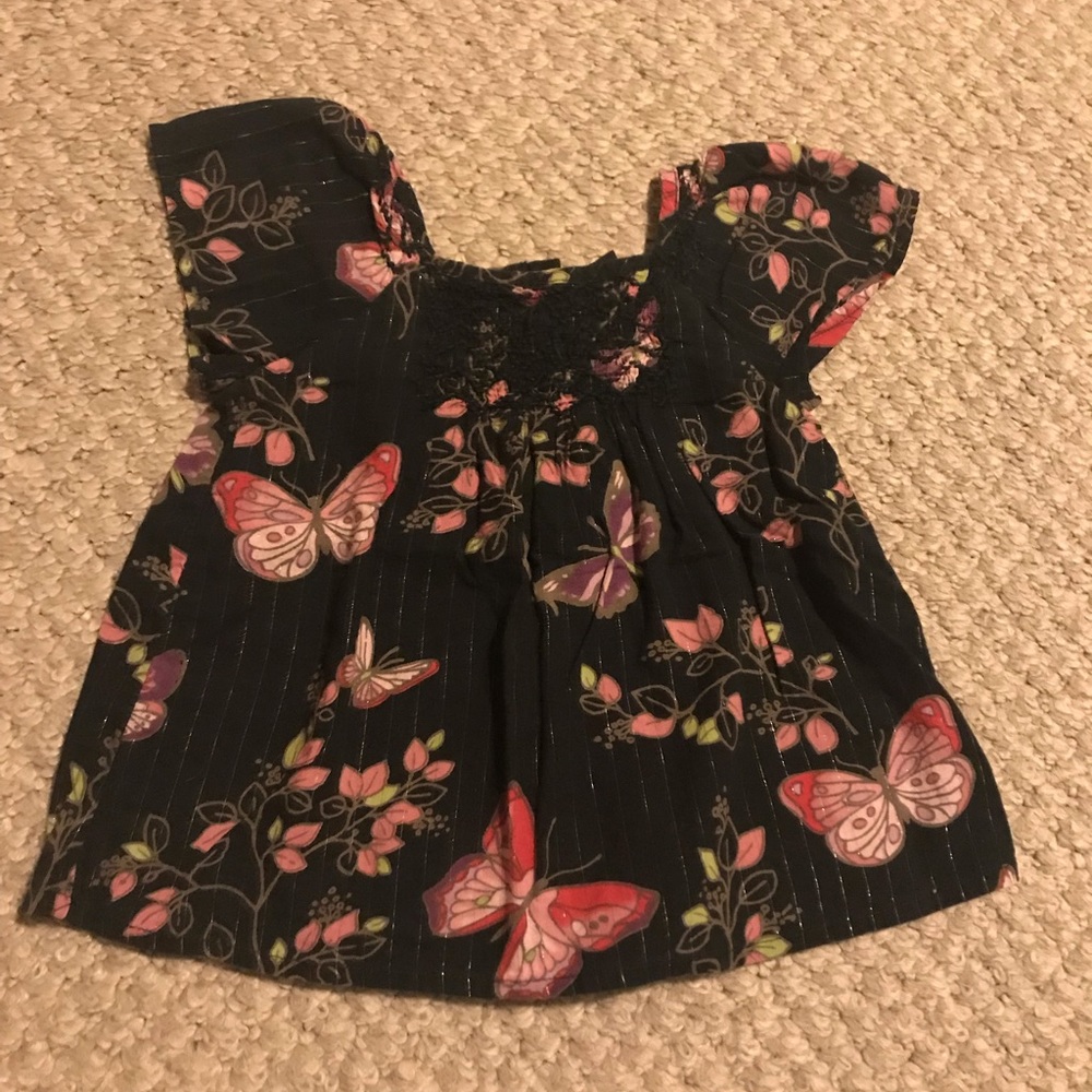 5/$20 Baby Gap Butterfly Short Sleeve Top